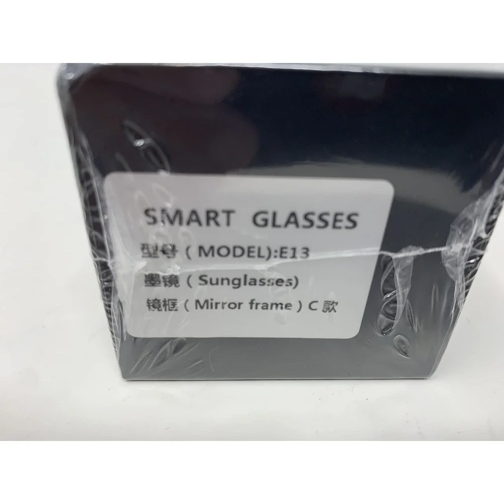 Senbono Black‎ Square Smart Sunglasses Model E13 Mirror Frame New In Box